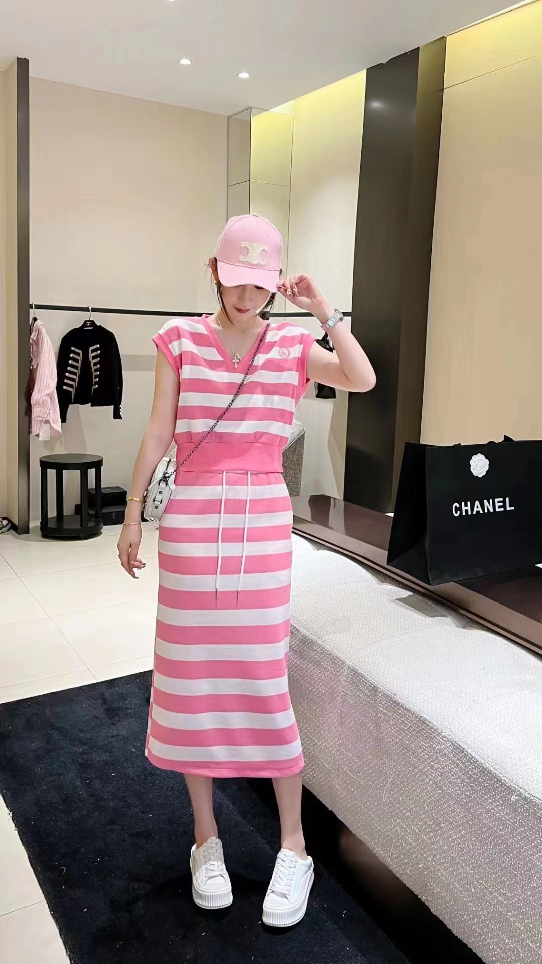 SET ĐẦM THUN SỌC CAO CẤP D105
